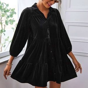 Velvet Long Sleeve Dress